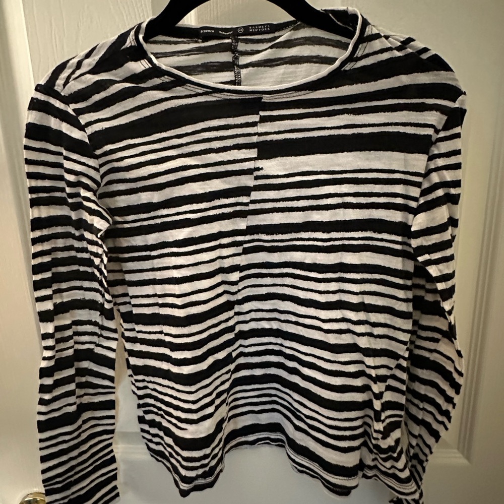 PROENZA SCHOULER Blurred-Stripe T-Shirt, XS